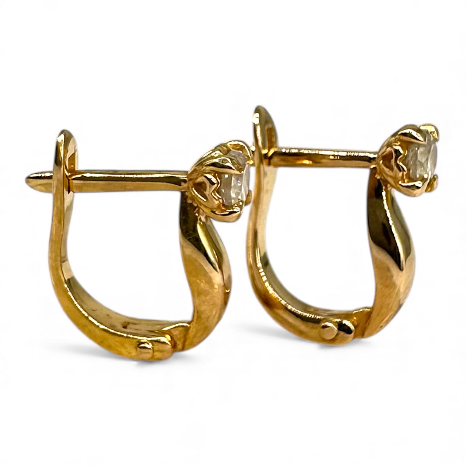 Золоті сережки з фіанітами