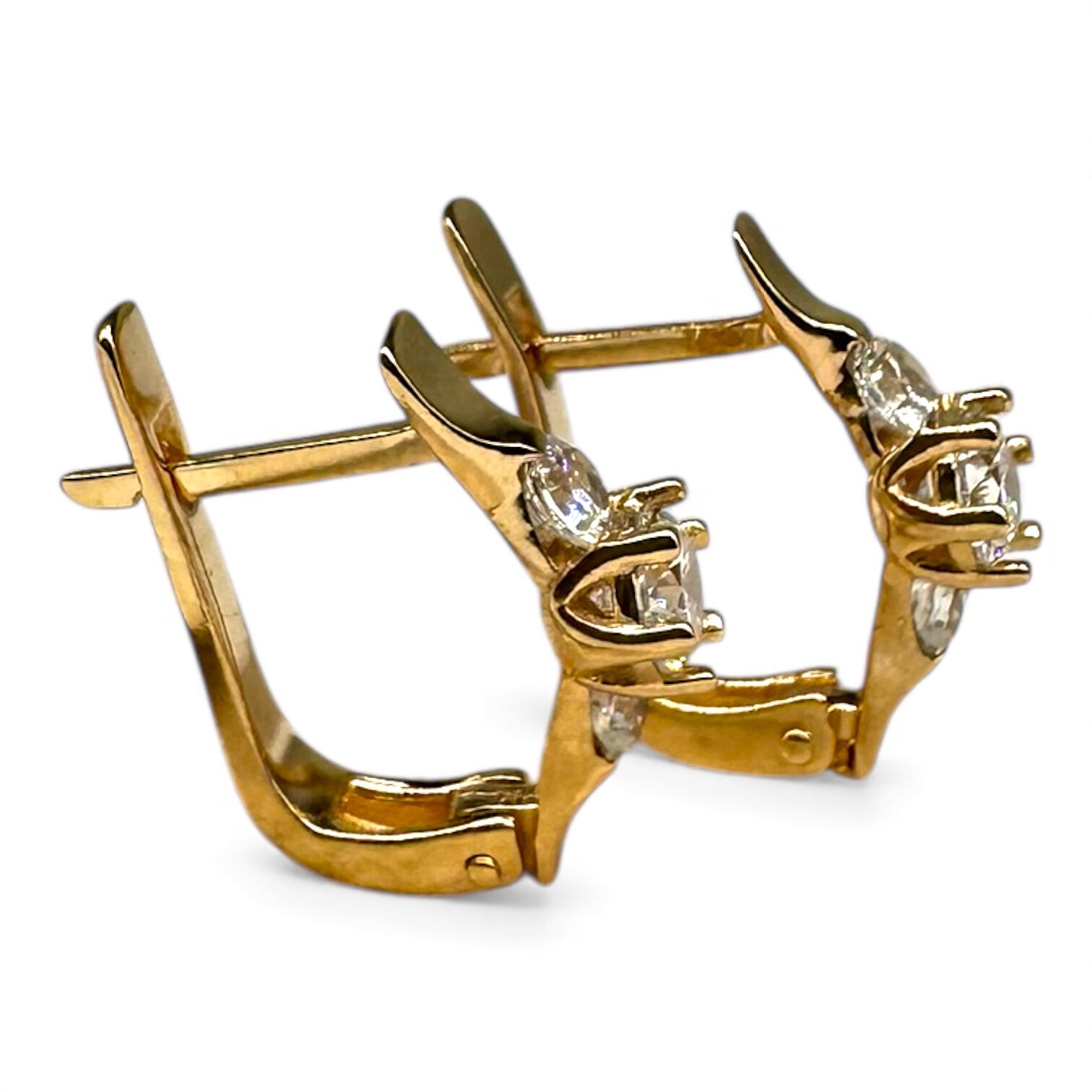 Золоті сережки з фіанітами