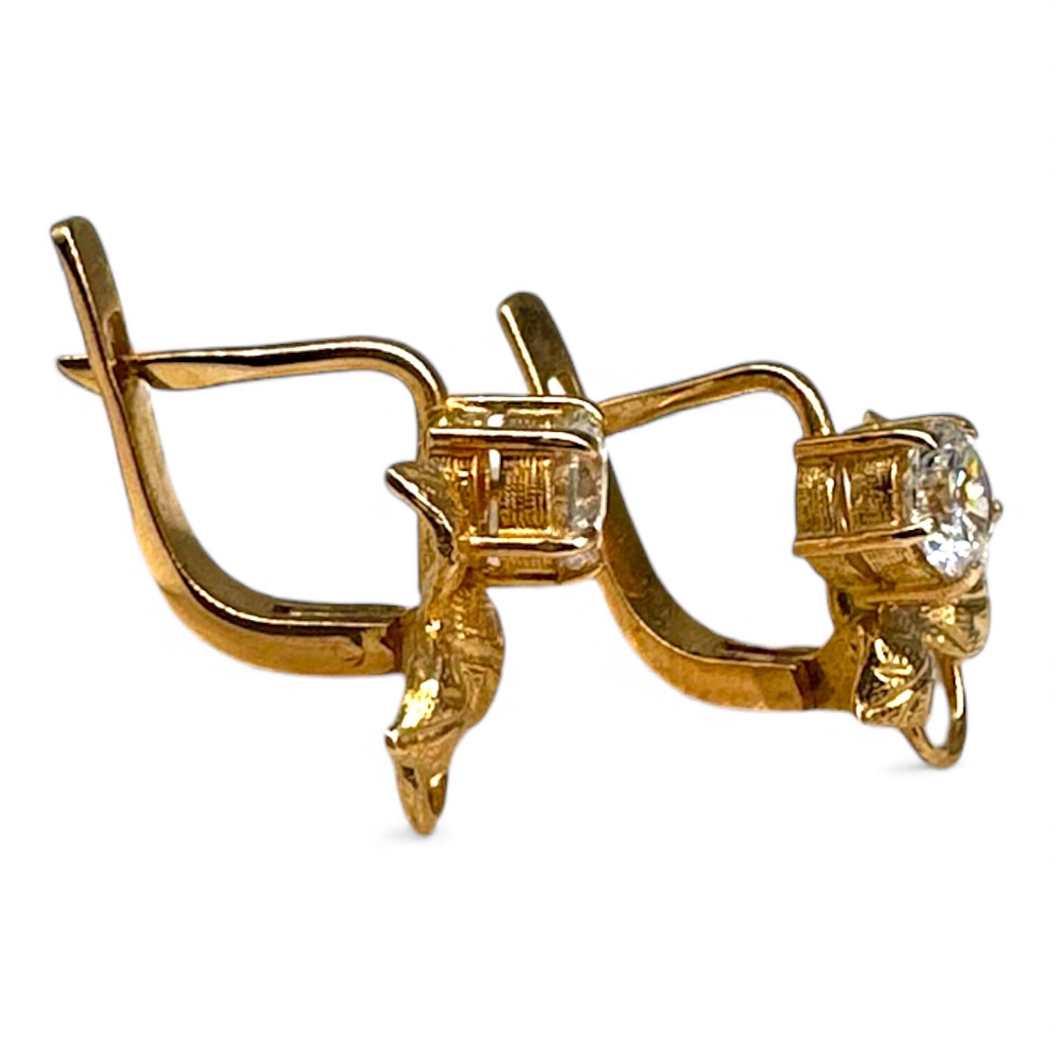 Золоті сережки з цирконом