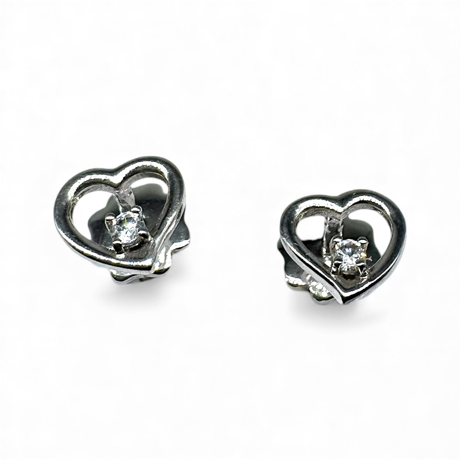 Золотые серьги с цирконом