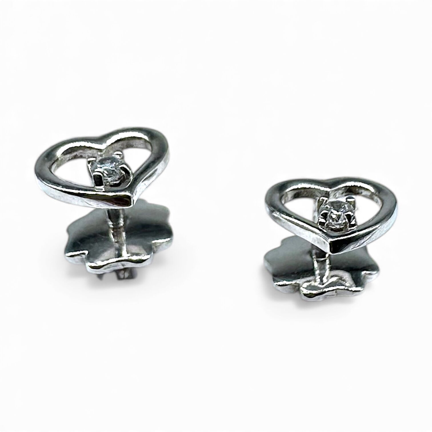 Золотые серьги с цирконом