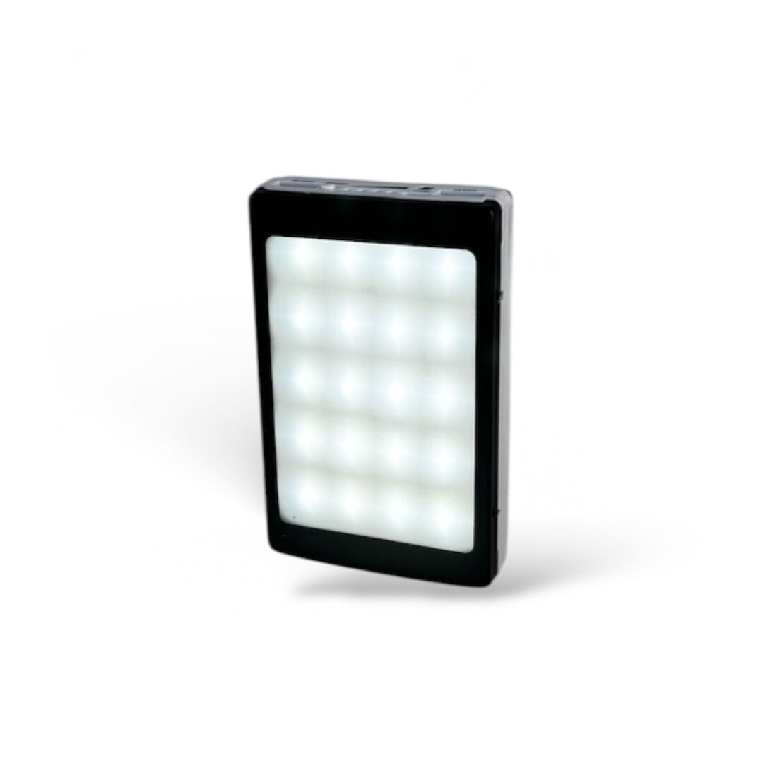 Повербанк з сонячною панеллю 10000mAh Power Bank Kraft KPB-1012SL Silver LED-ліхтар