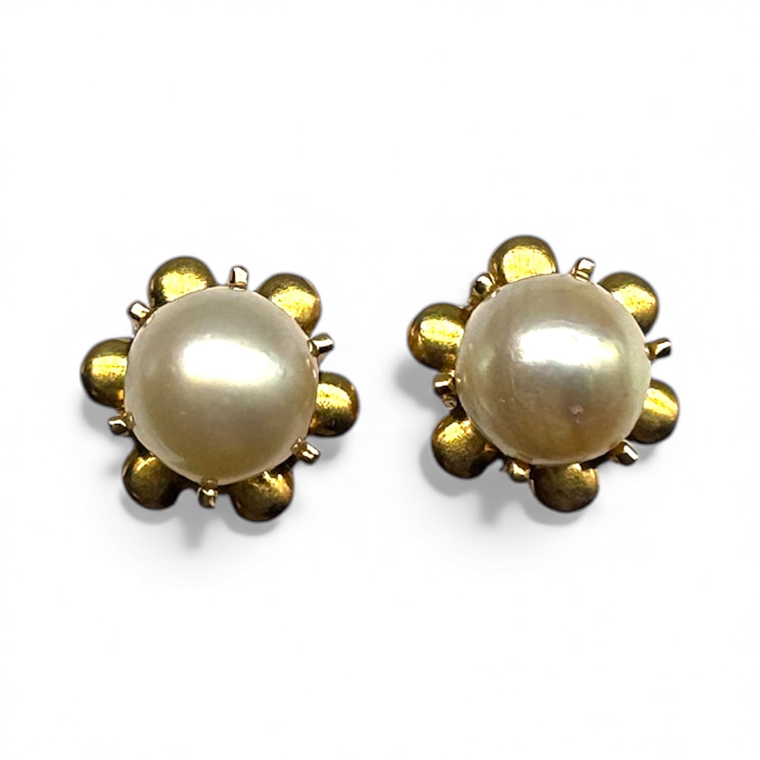 Золотые серьги с жемчугом