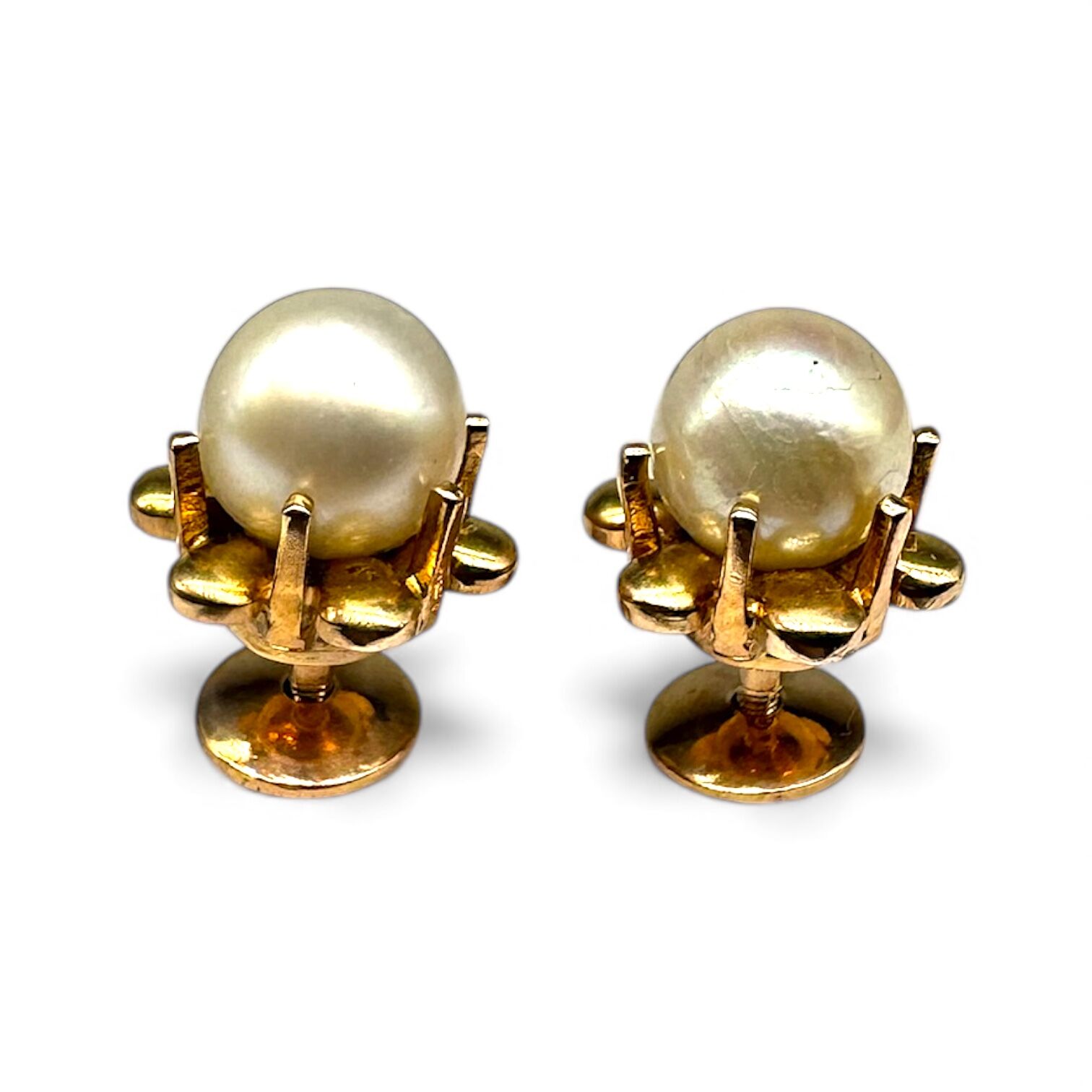 Золотые серьги с жемчугом