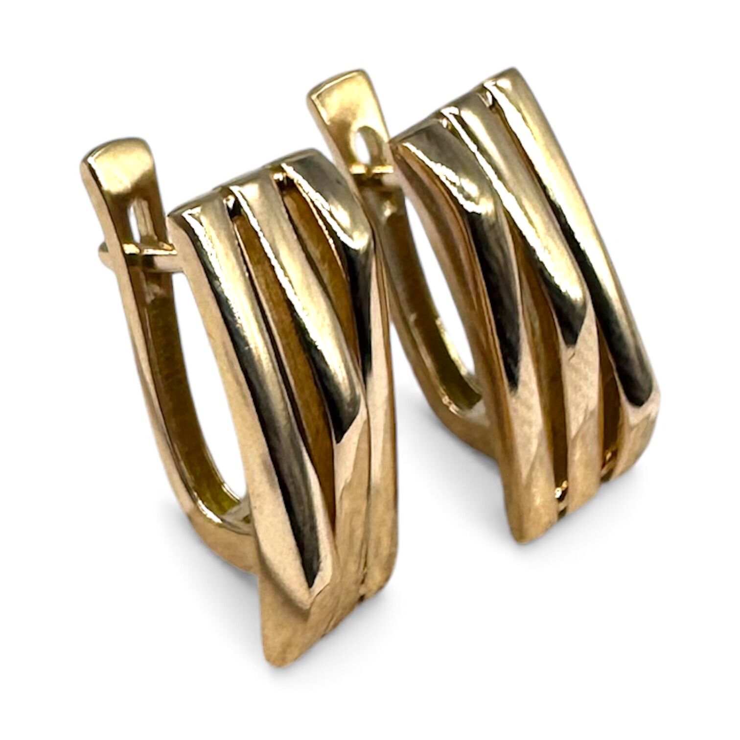 Золоті сережки без вставок