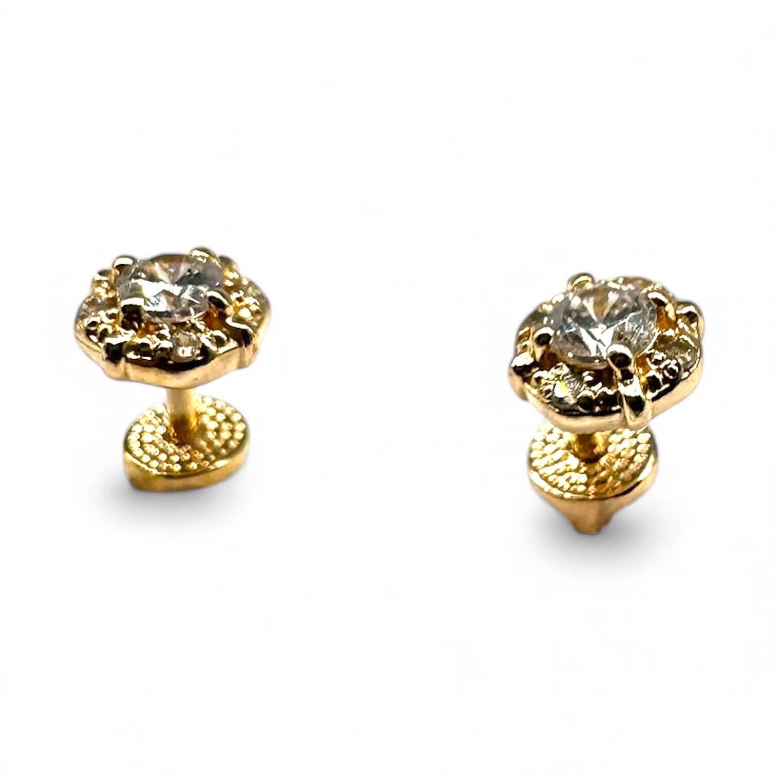 Золотые серьги с цирконами