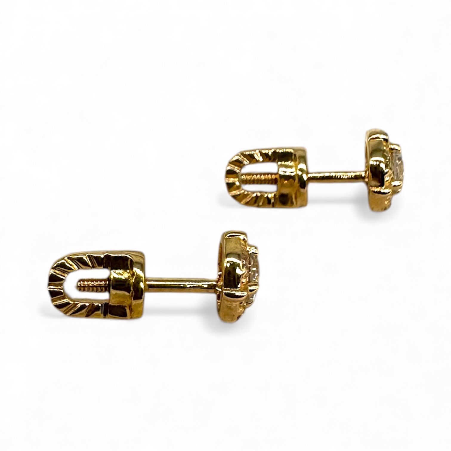 Золотые серьги с цирконами