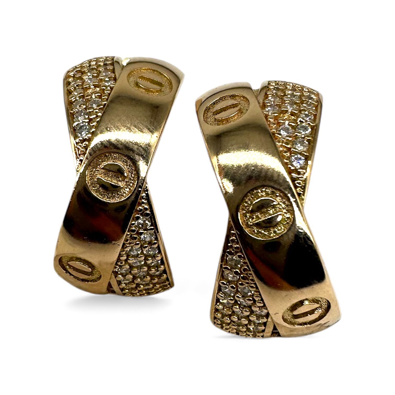 Золоті сережки з цирконами