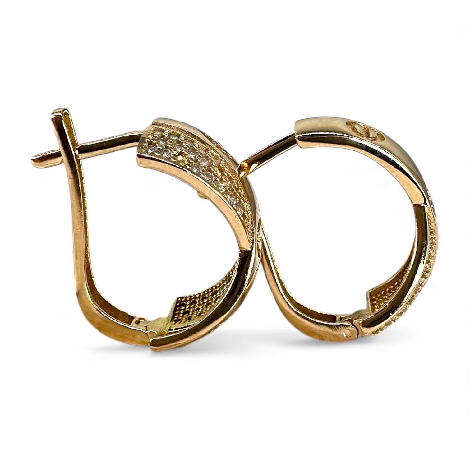 Золоті сережки з цирконами