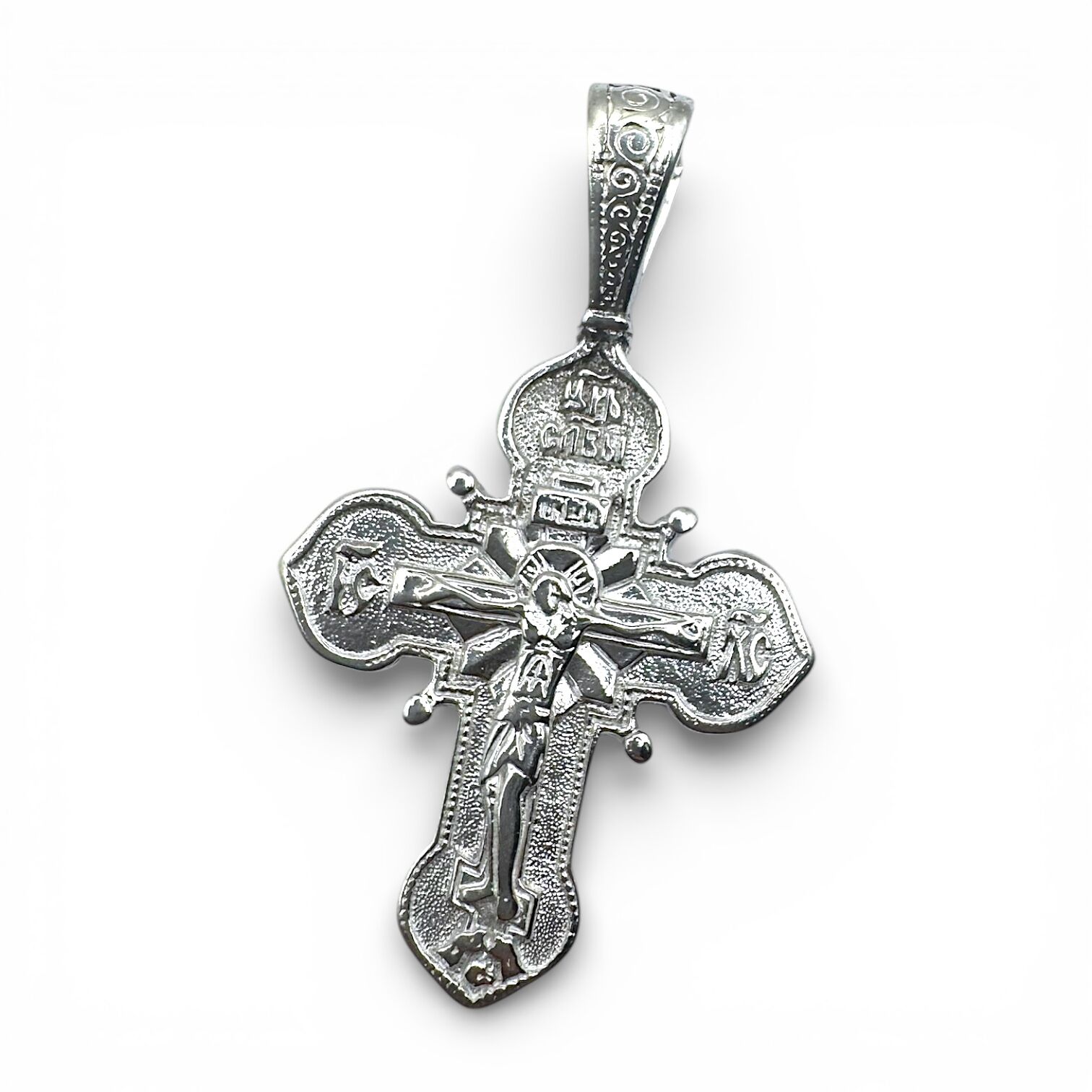 Срібний хрест без вставки