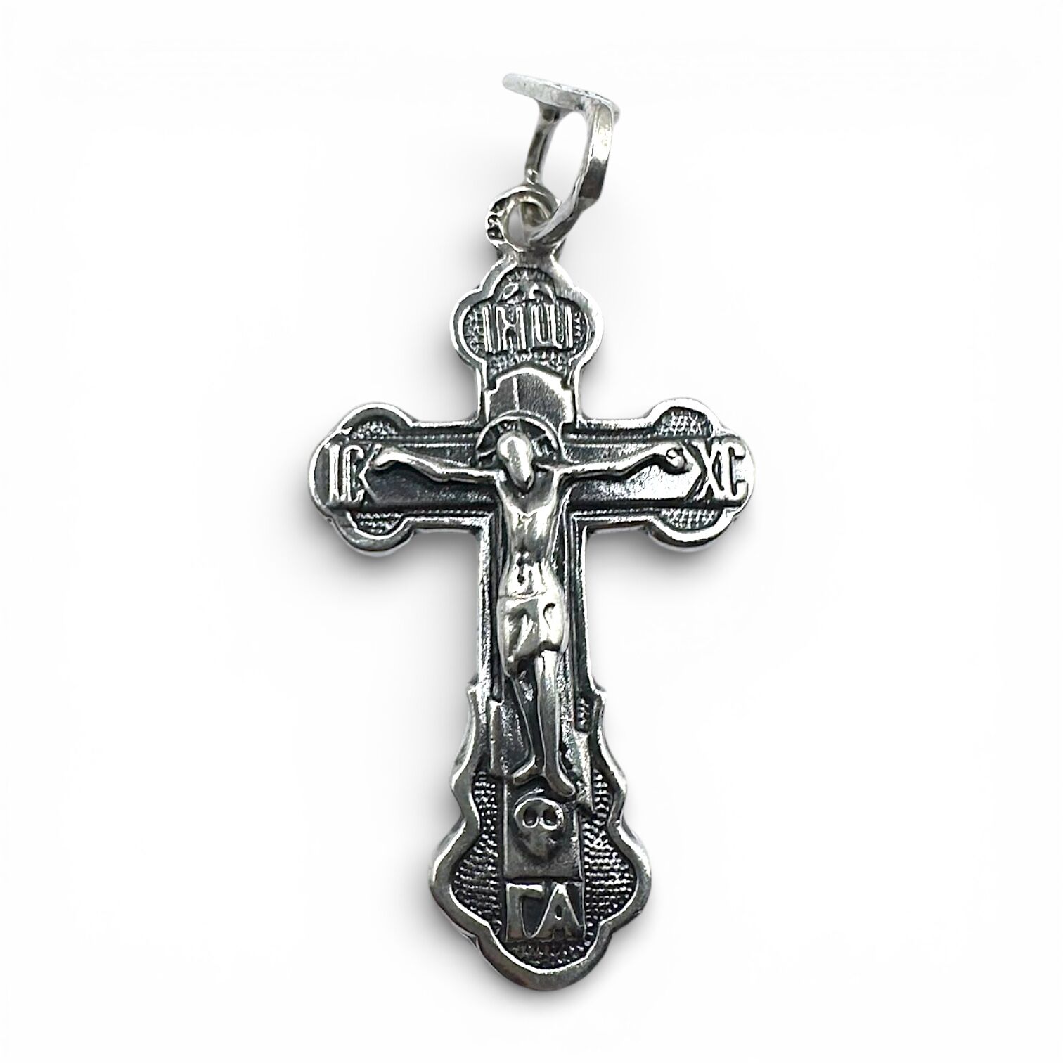 Срібний хрест без вставки