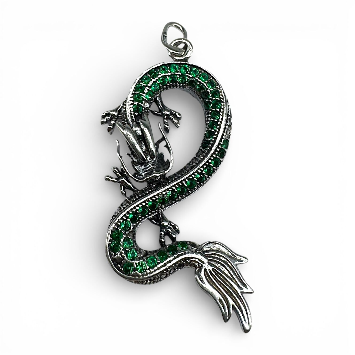 Срібна підвіска з фіанітами