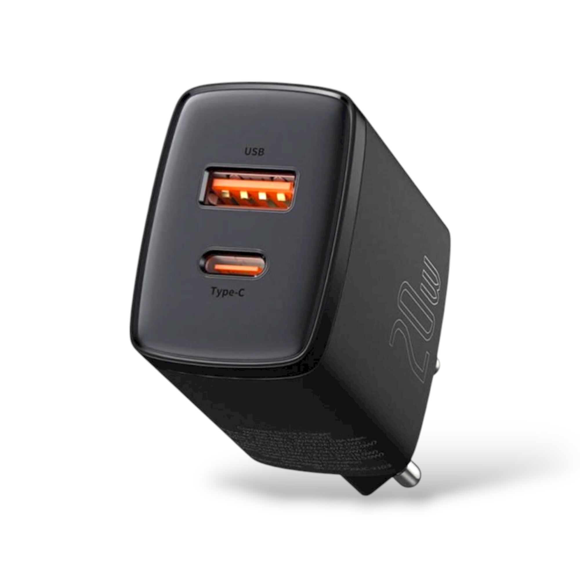 Мережевий адаптер Baseus Compact Quick Charger 20W QC+ PD (1Type-C + 1USB)