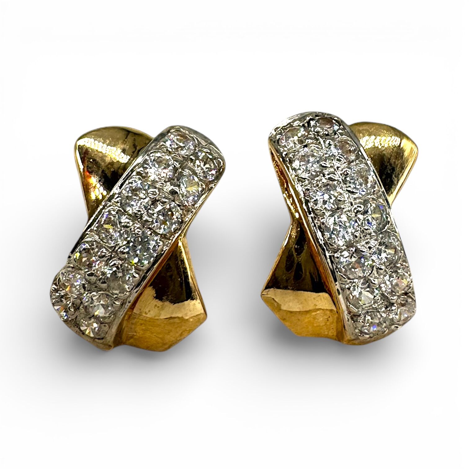 Золотые серьги с фианитами