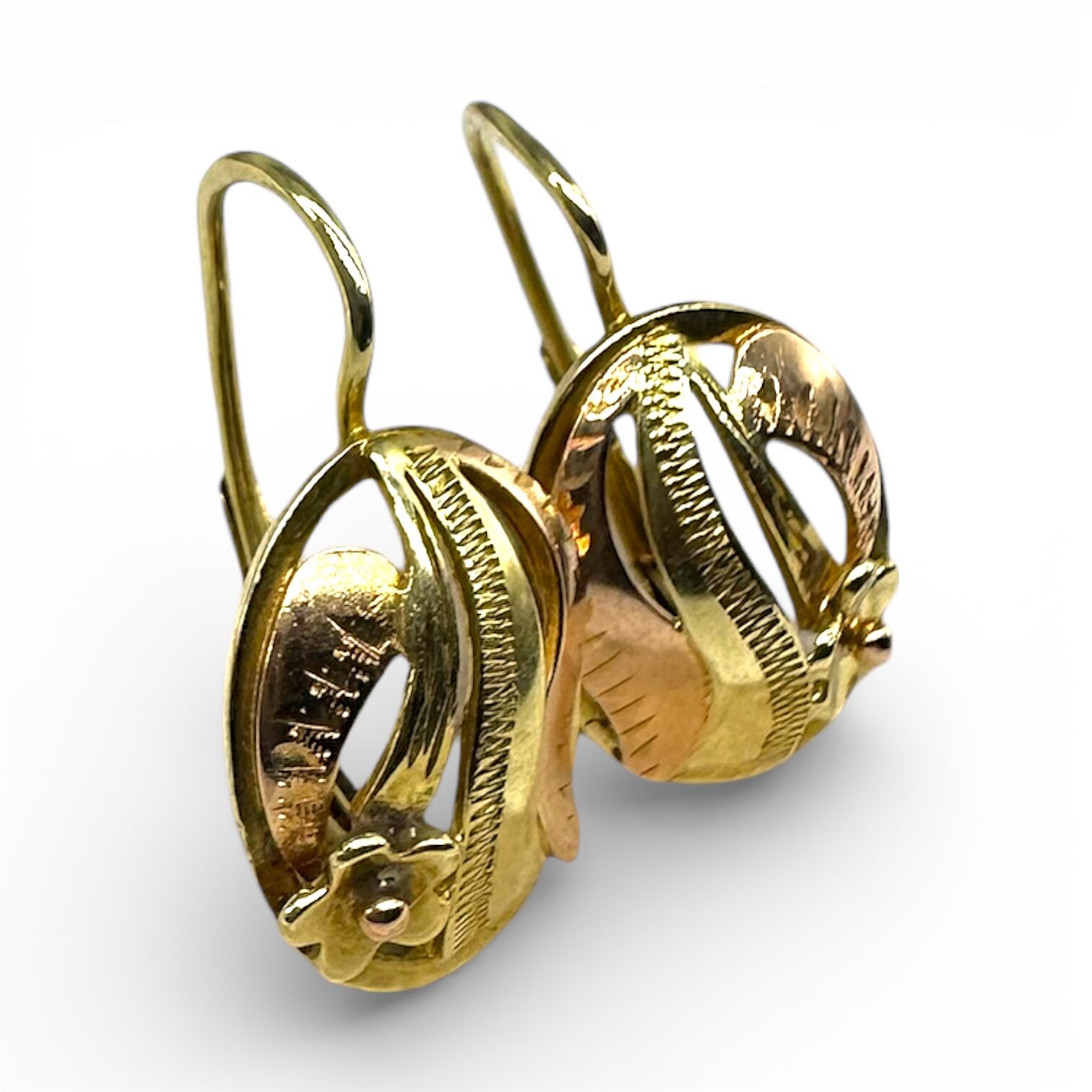 Золотые серьги без вставки