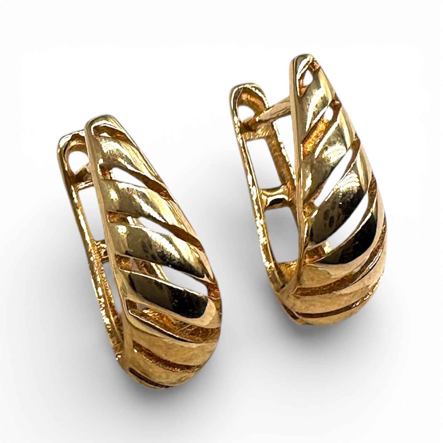 Золотые серьги без вставки