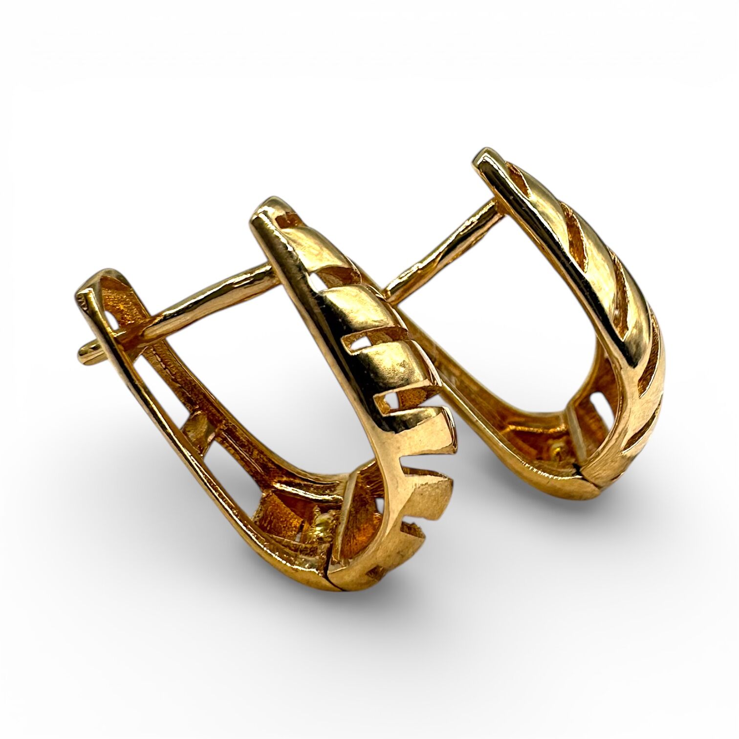 Золотые серьги без вставки