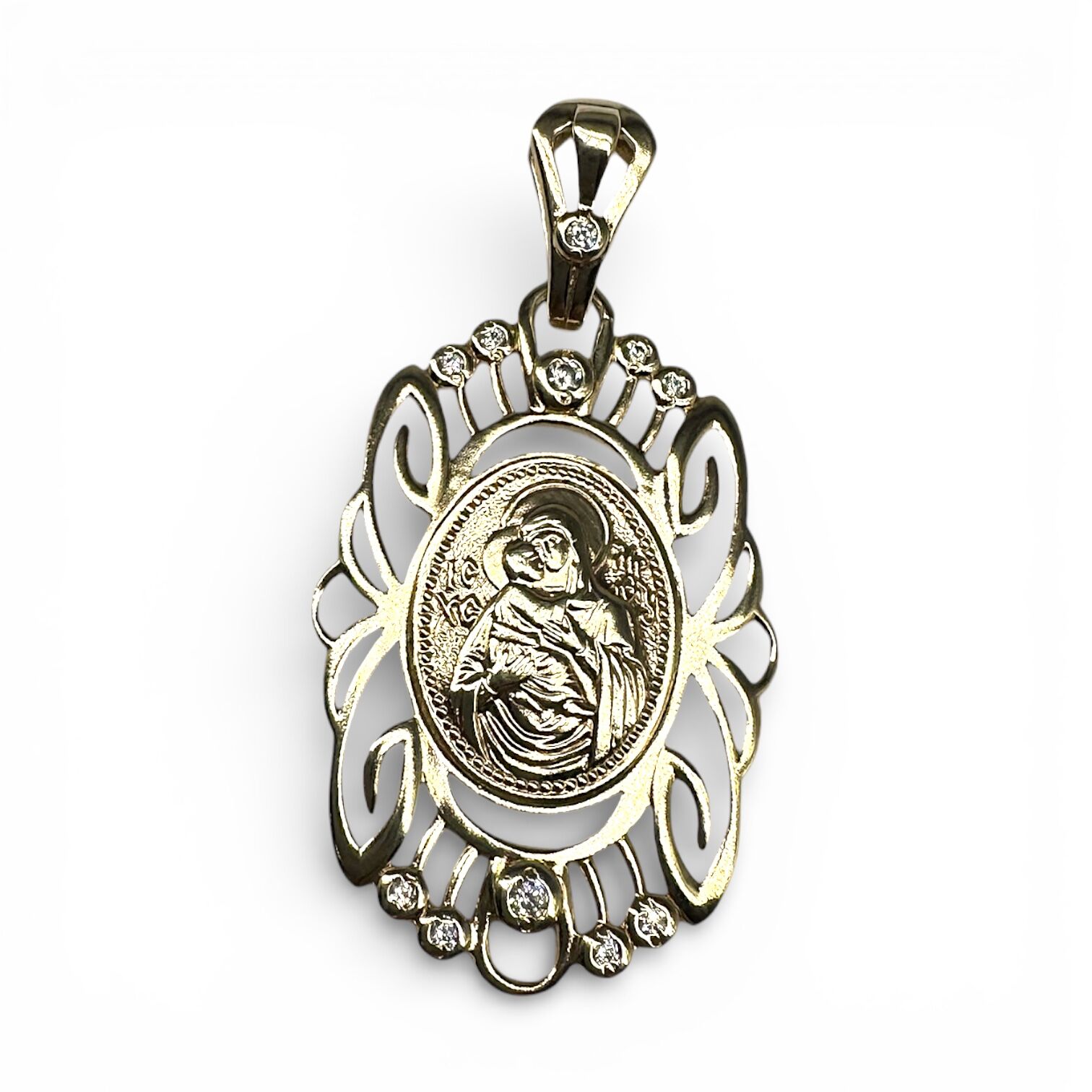 Срібна підвіска з фіанітами