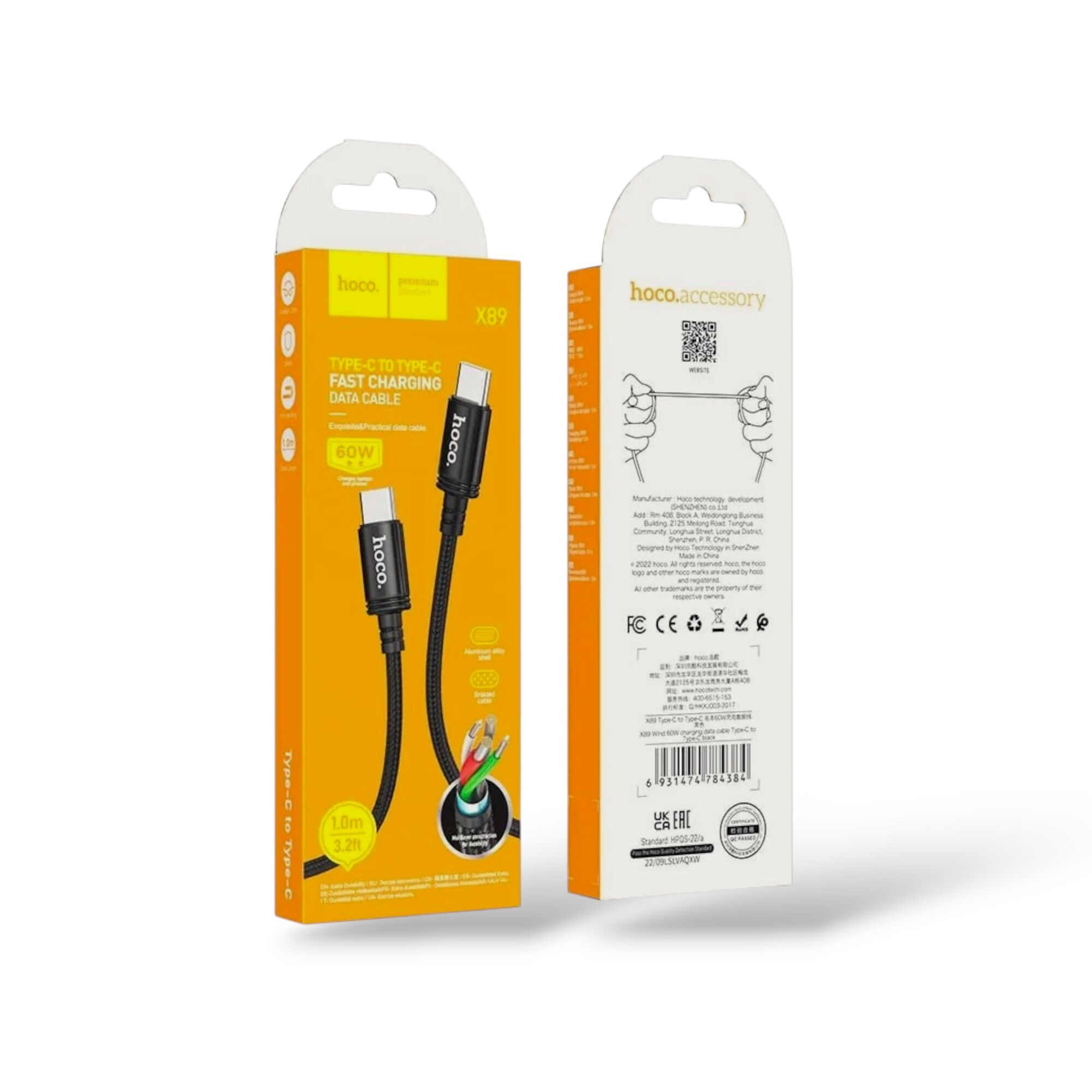 Кабель Hoco X89 Type-C - Type-C