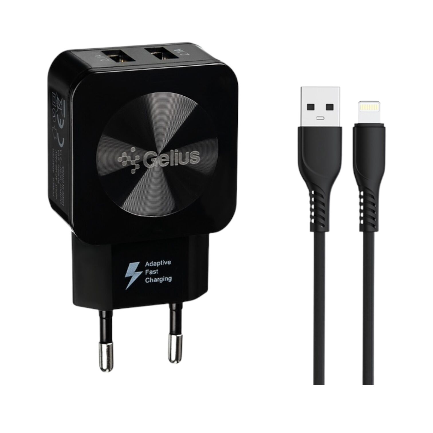 Мережевий адаптер Gelius HC02 2 usb + кабель micro usb