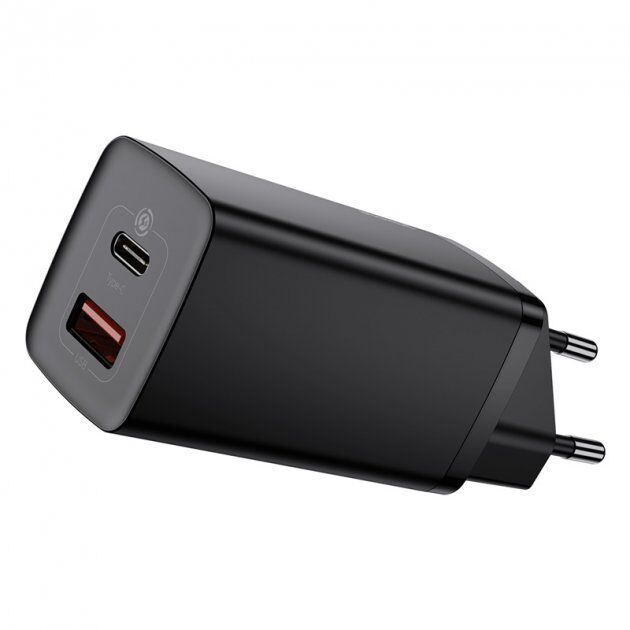 Мережевий адаптер Baseus GaN2 Lite Quick Charger 65W (1 Type-C + 1 USB)