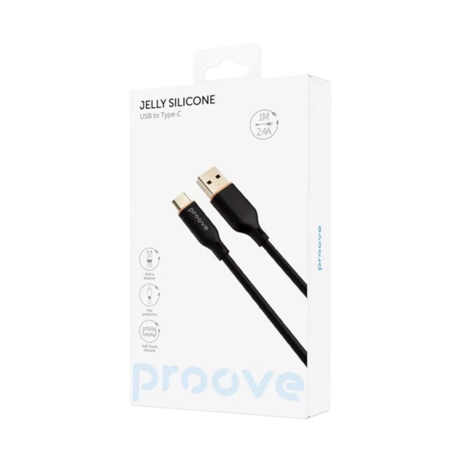 Кабель Proove 2.4A usb to type-c Jelly silicon