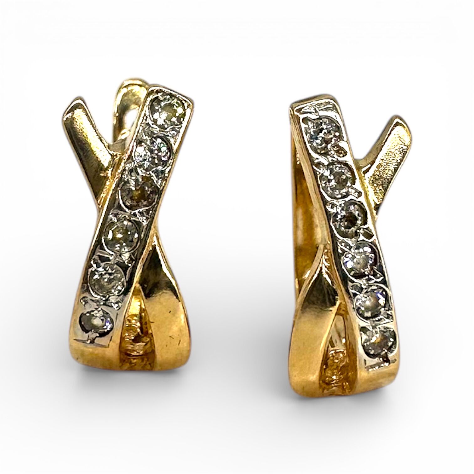 Золоті сережки з фіанітами