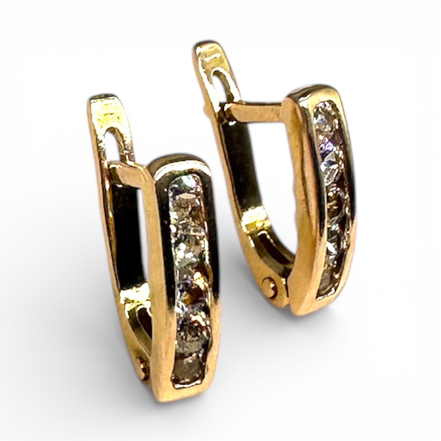 Золоті сережки з фіанітами