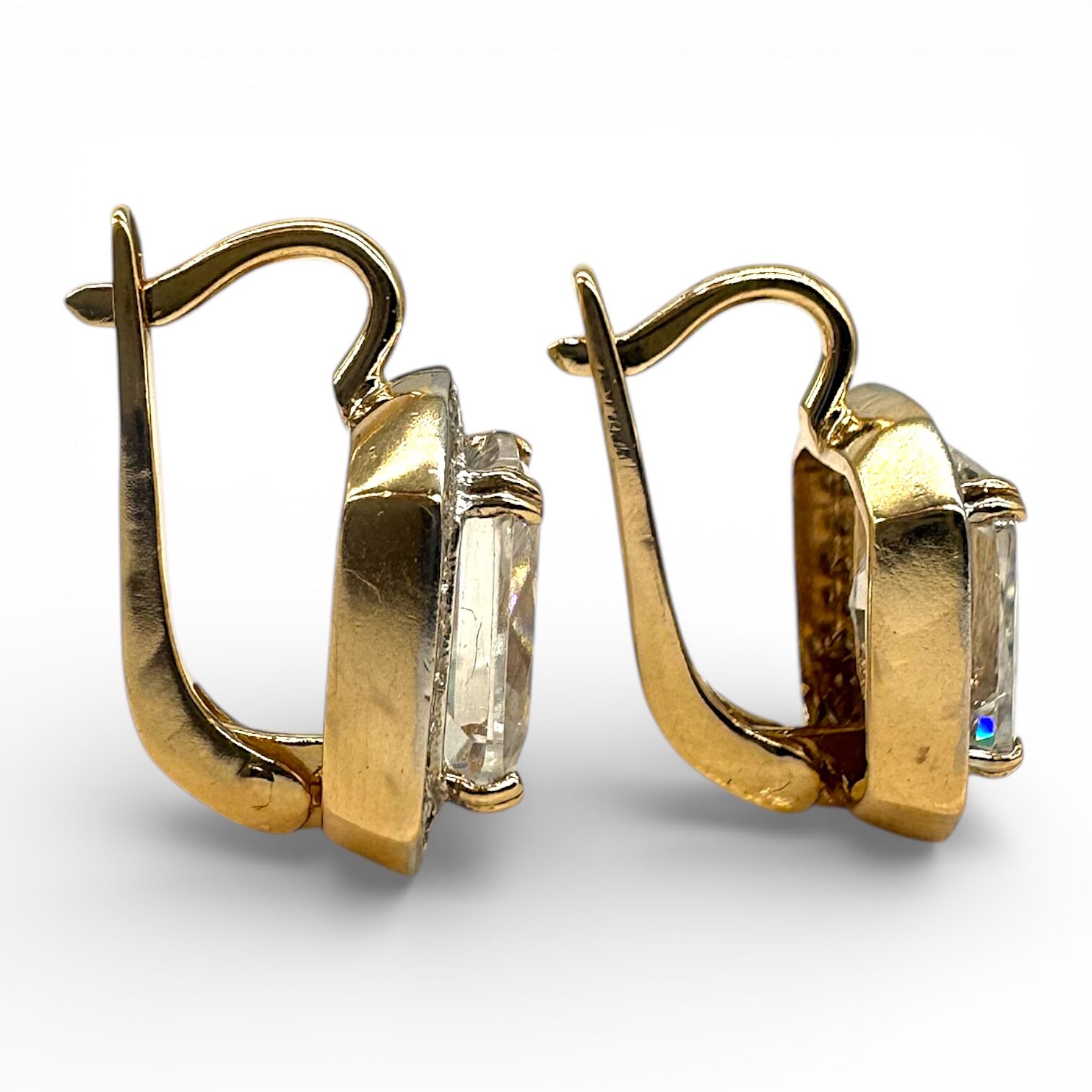 Золоті сережки з фіанітами