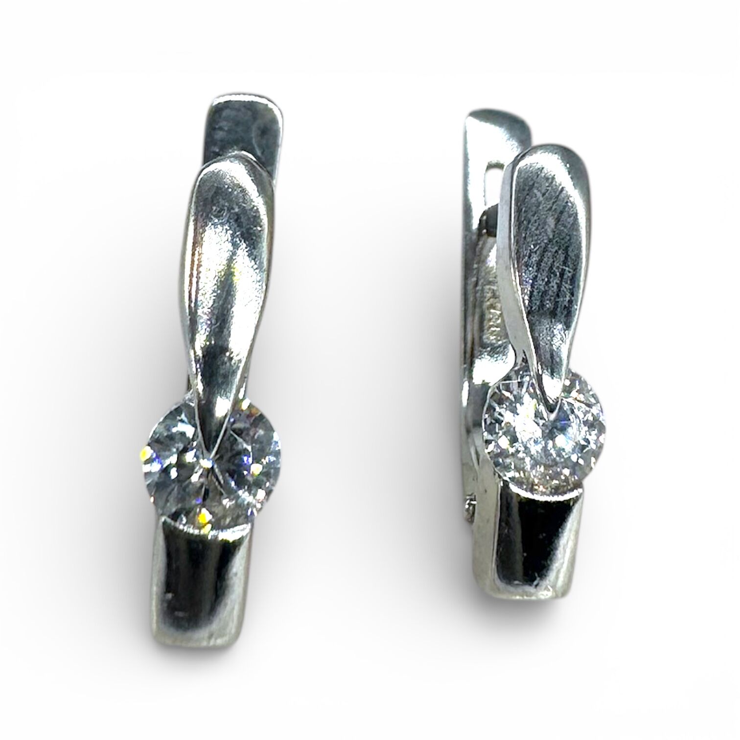 Золоті сережки з фіанітами