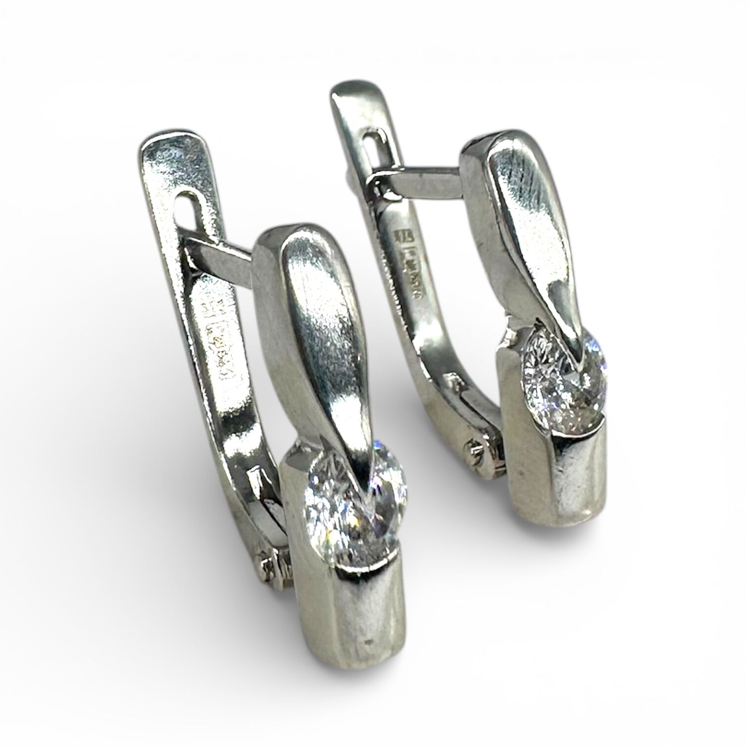 Золоті сережки з фіанітами