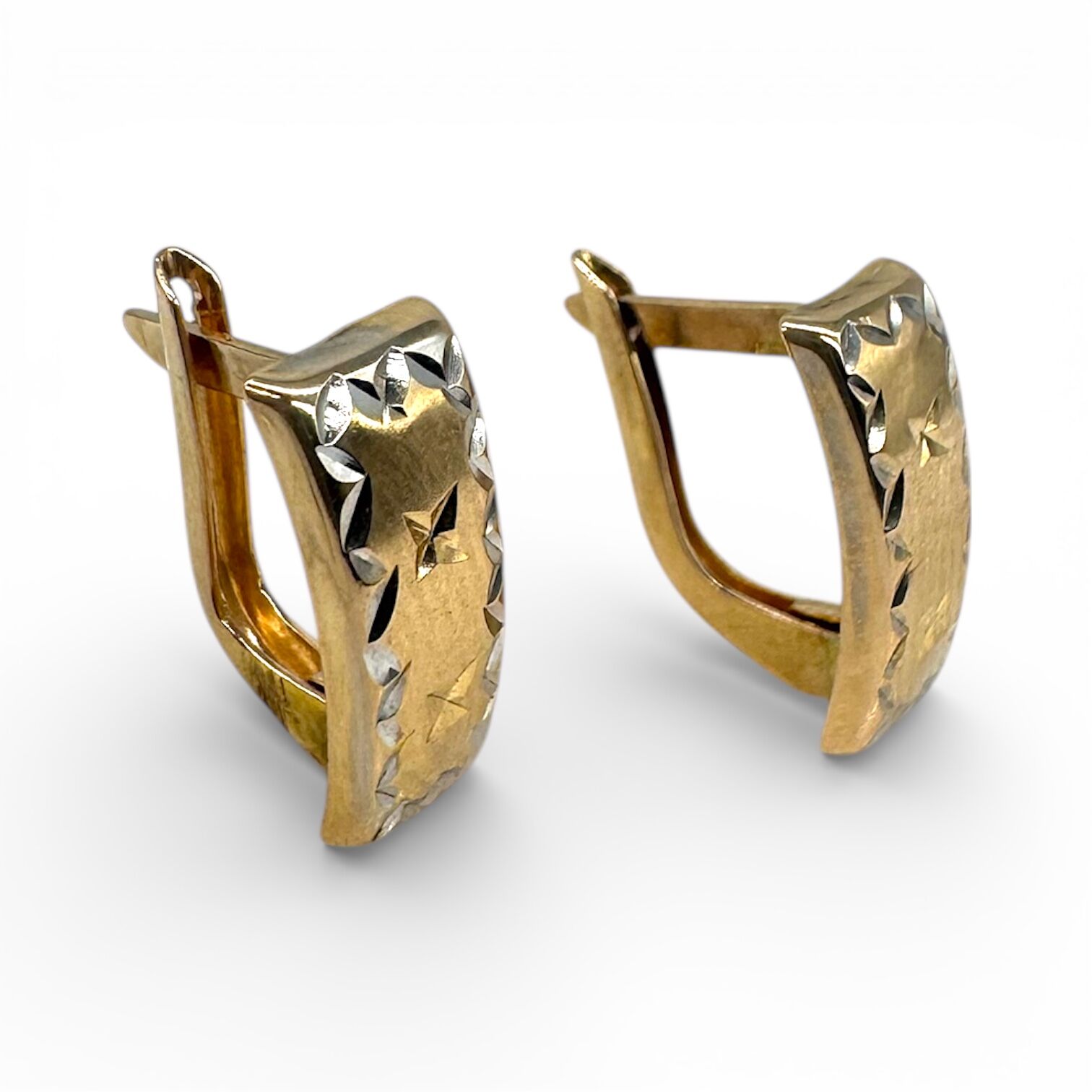 Золотые серьги без вставок