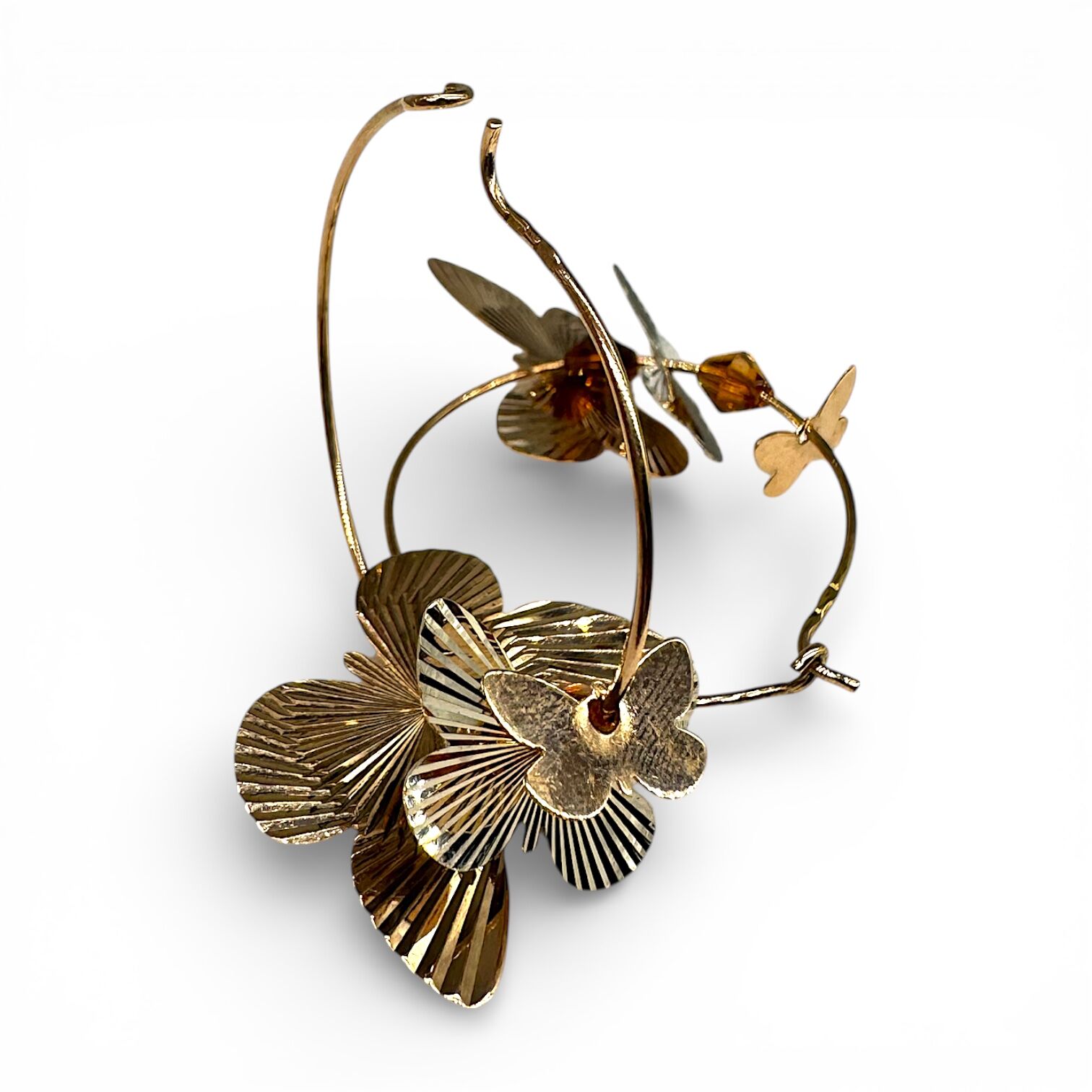 Золоті сережки з цирконом