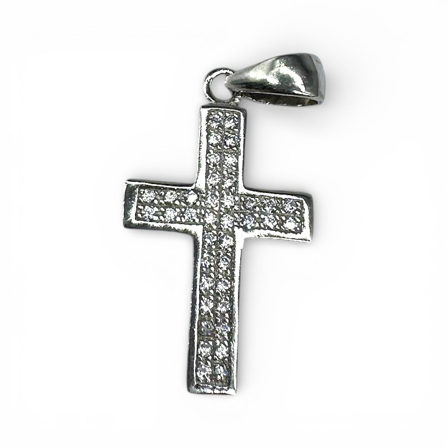 Срібна підвіска з фіанітами