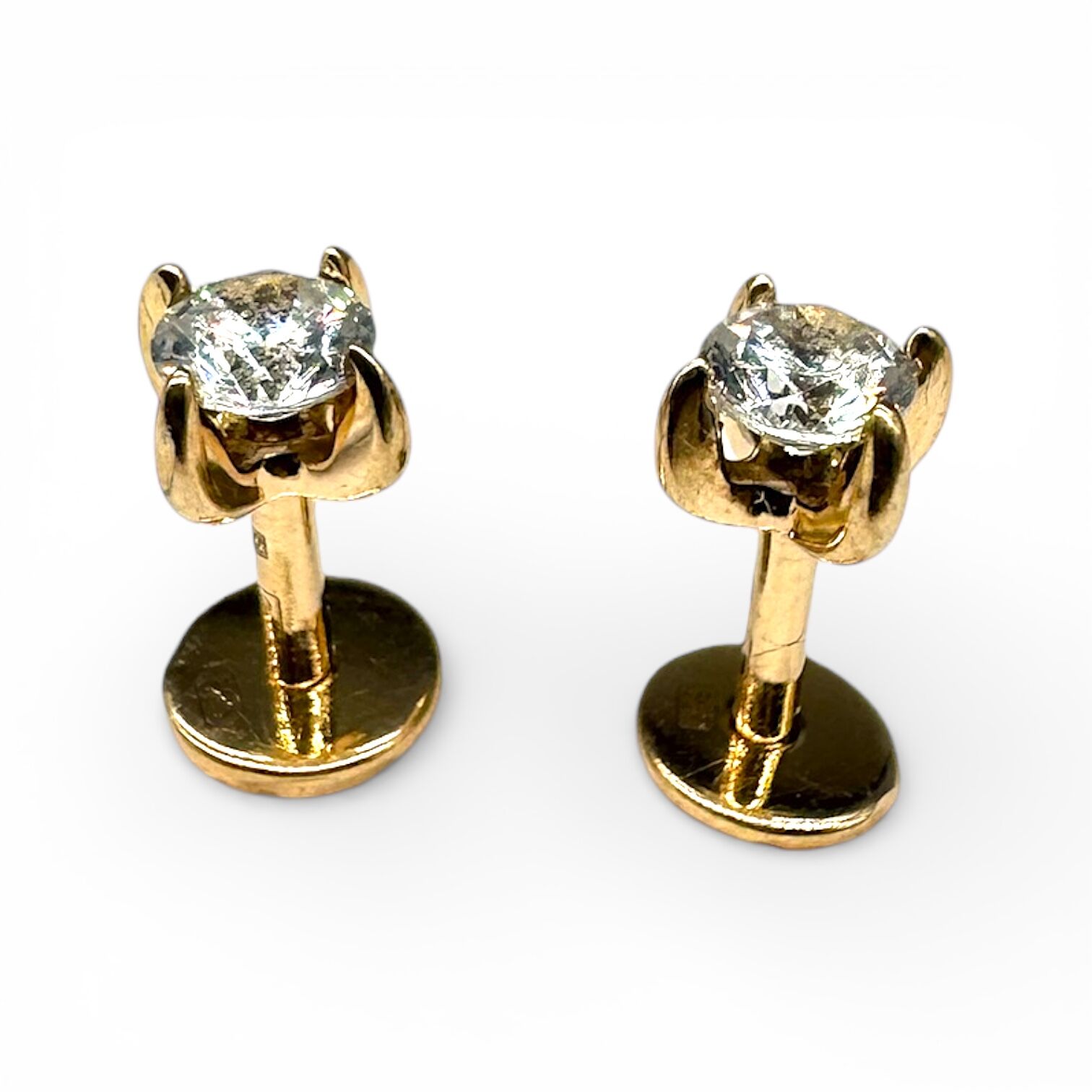 Золоті сережки з цирконами