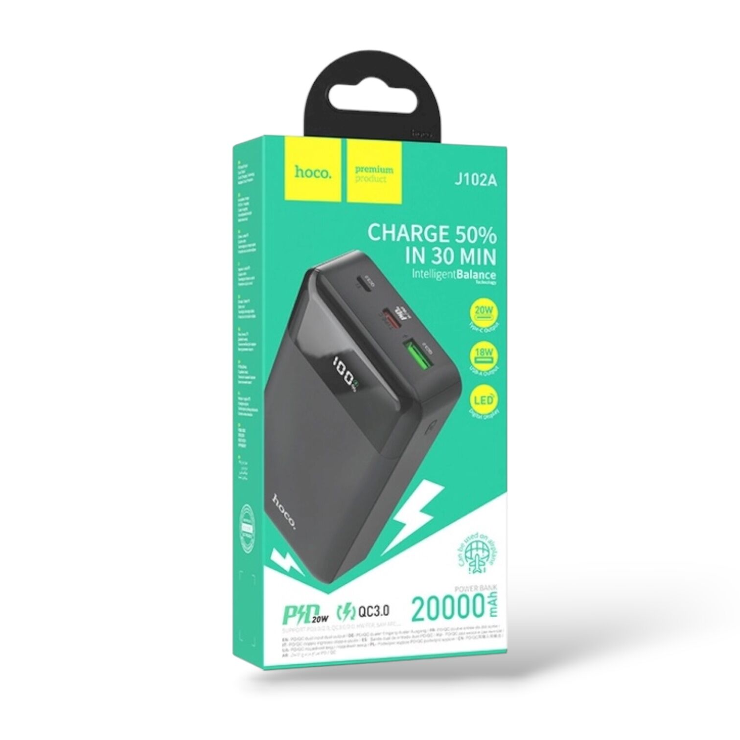 Павербанк Hoco J102А  PD20W+QC3.0 20000 mAh