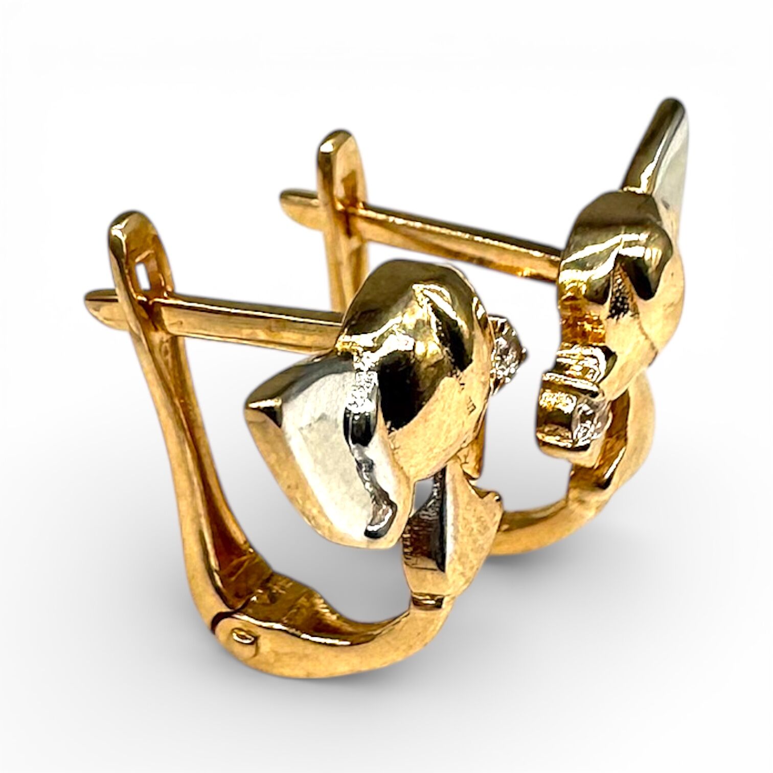 Золоті сережки з фіанітами