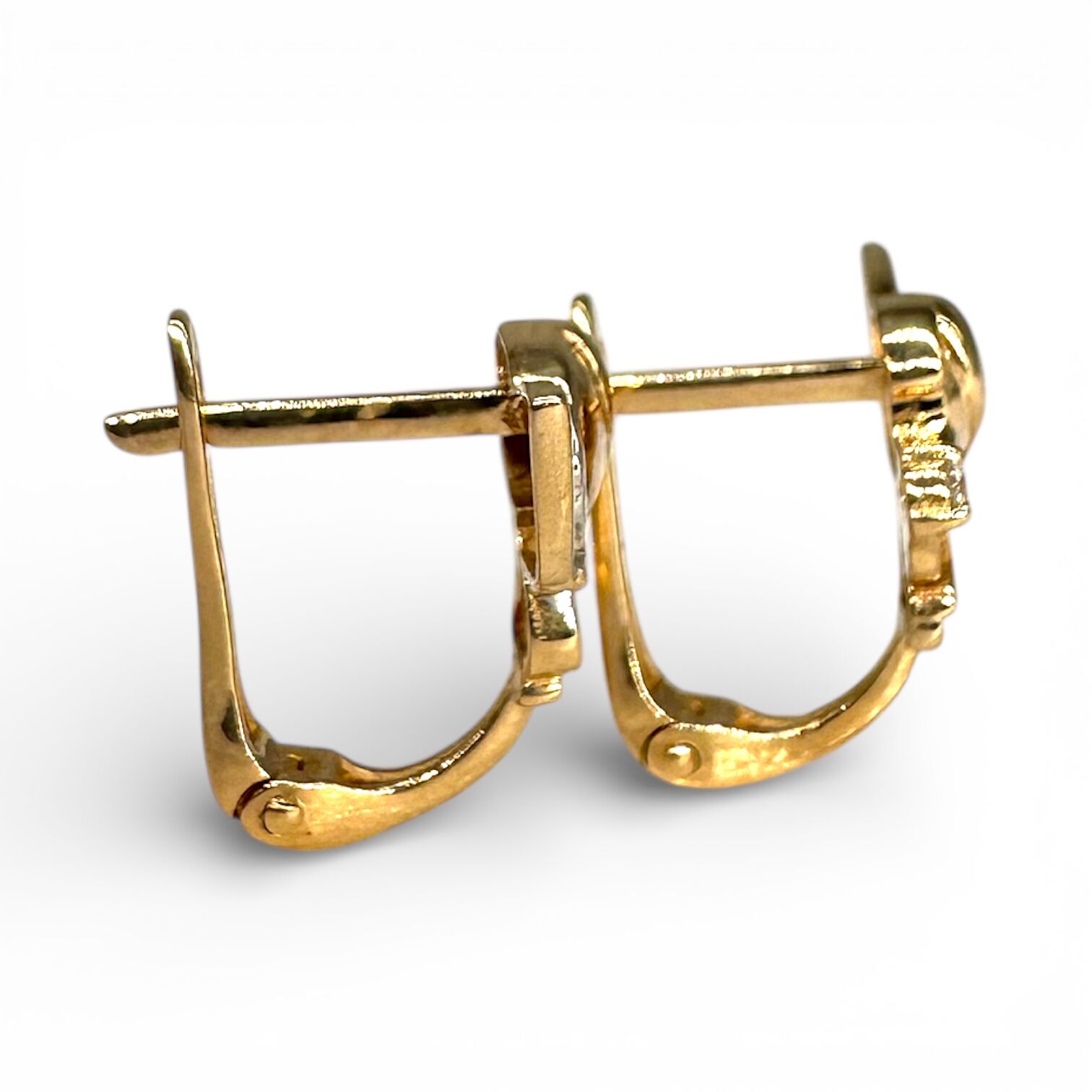 Золоті сережки з фіанітами