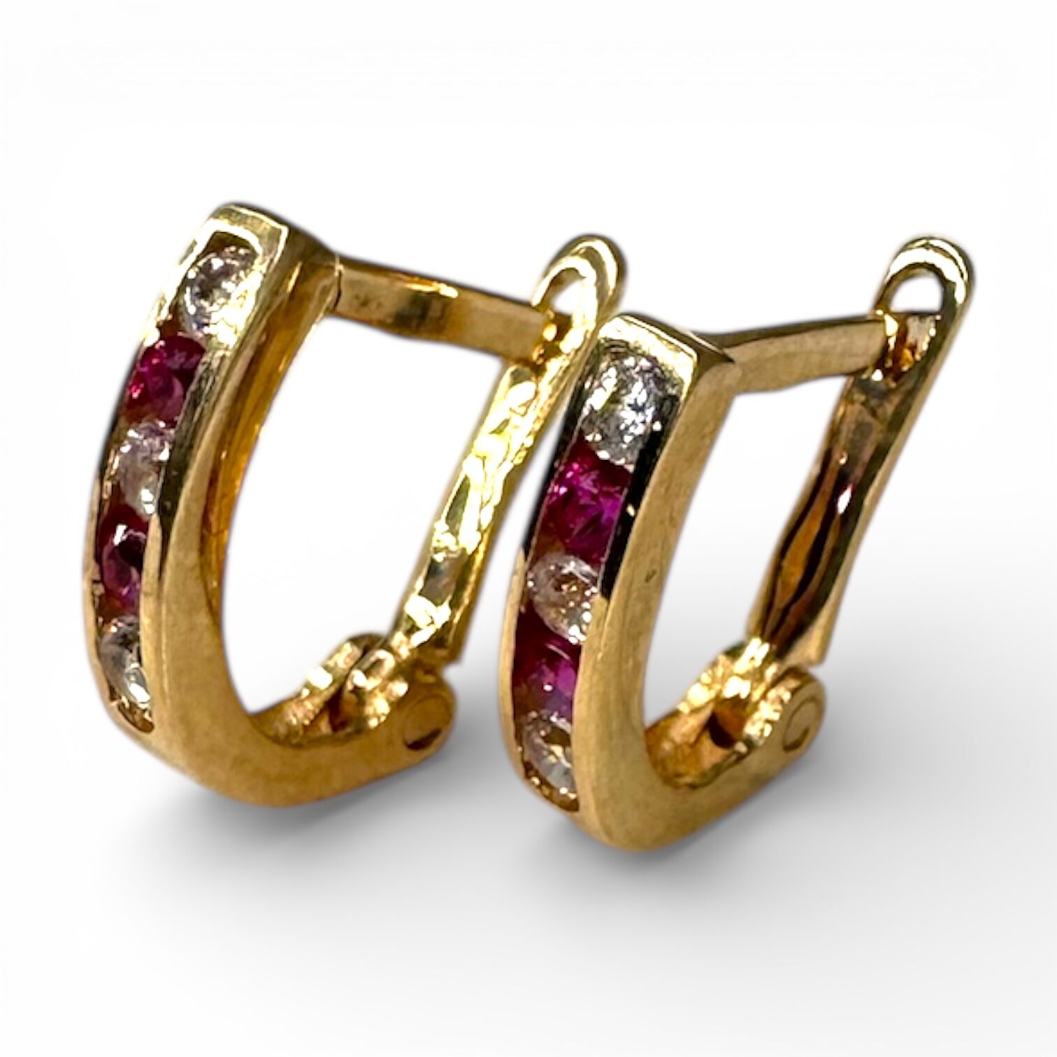 Золоті сережки з цирконами