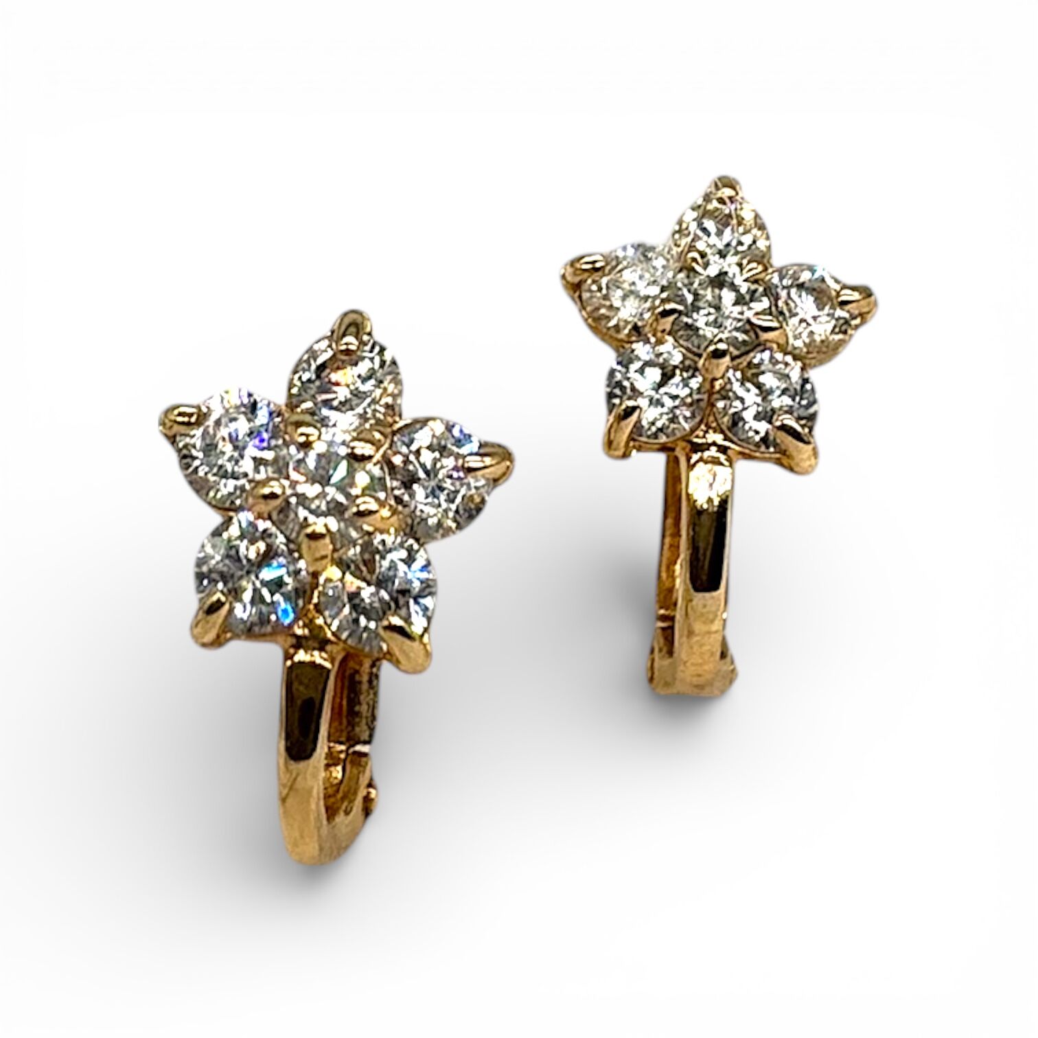 Золотые серьги с фианитами