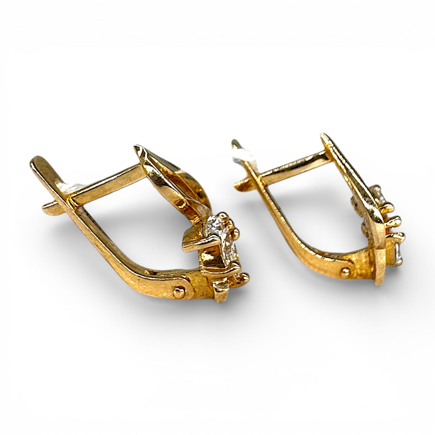 Золоті сережки з фіанітами