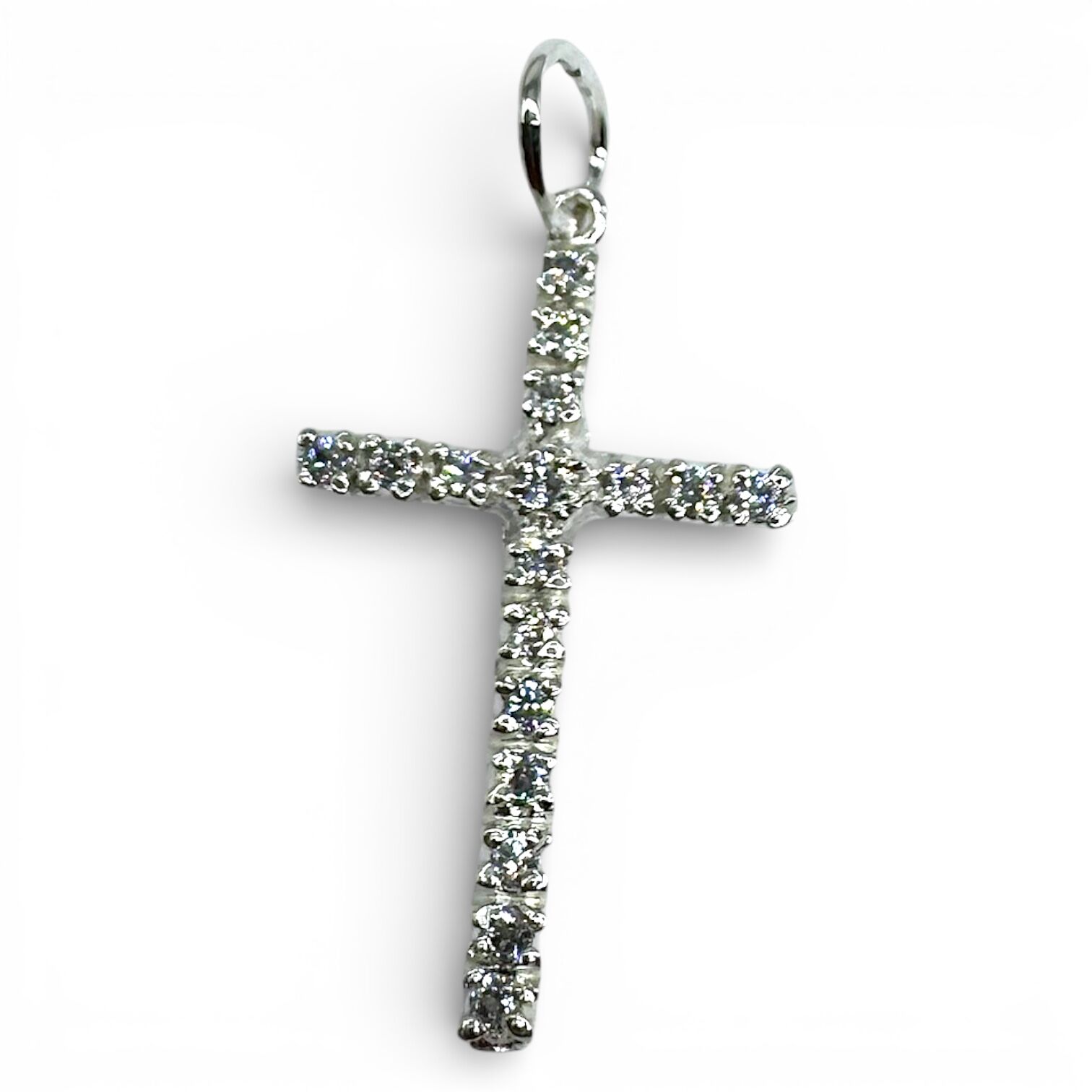Срібна підвіска з фіанітами