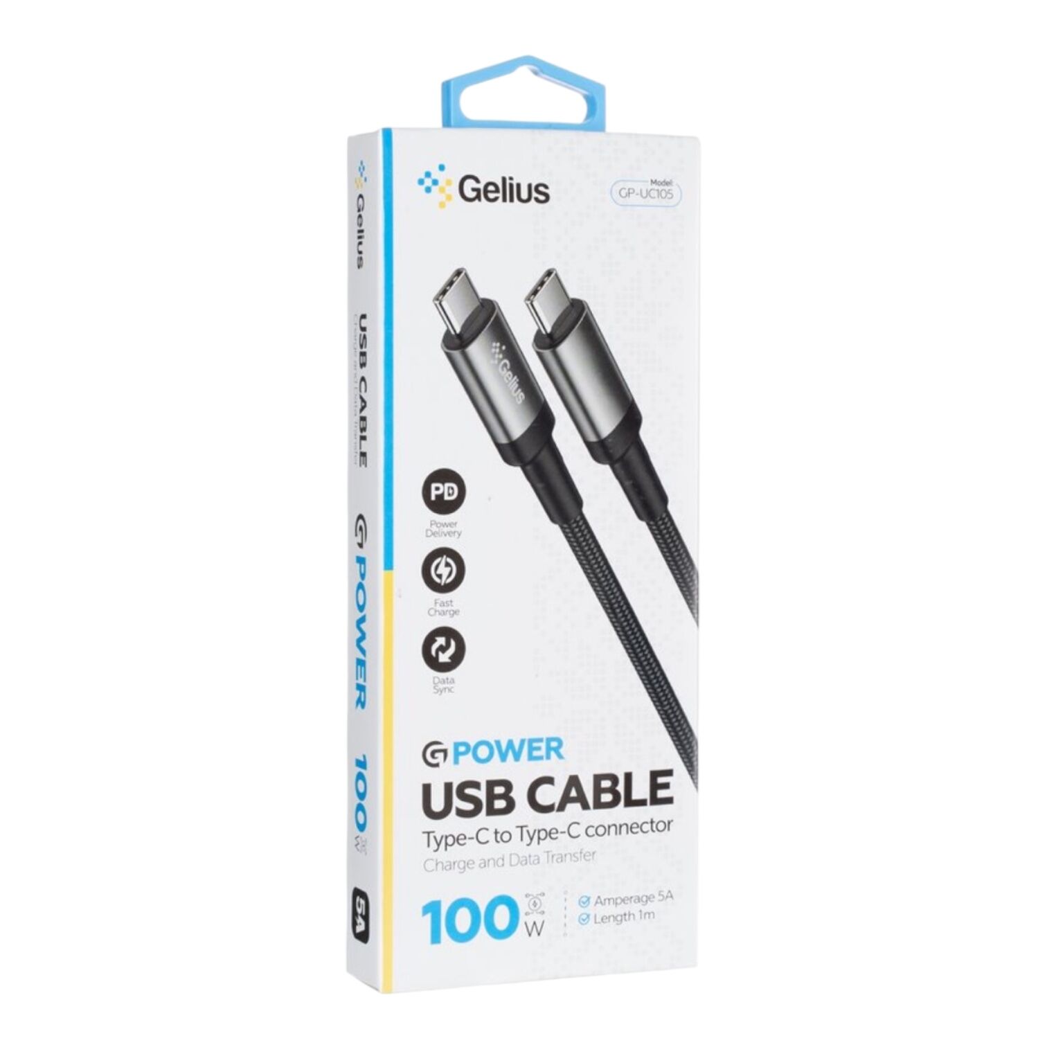 Кабель USB Gelius G-Power GP-UC105 Type-C to Type-C (1м) (100W)