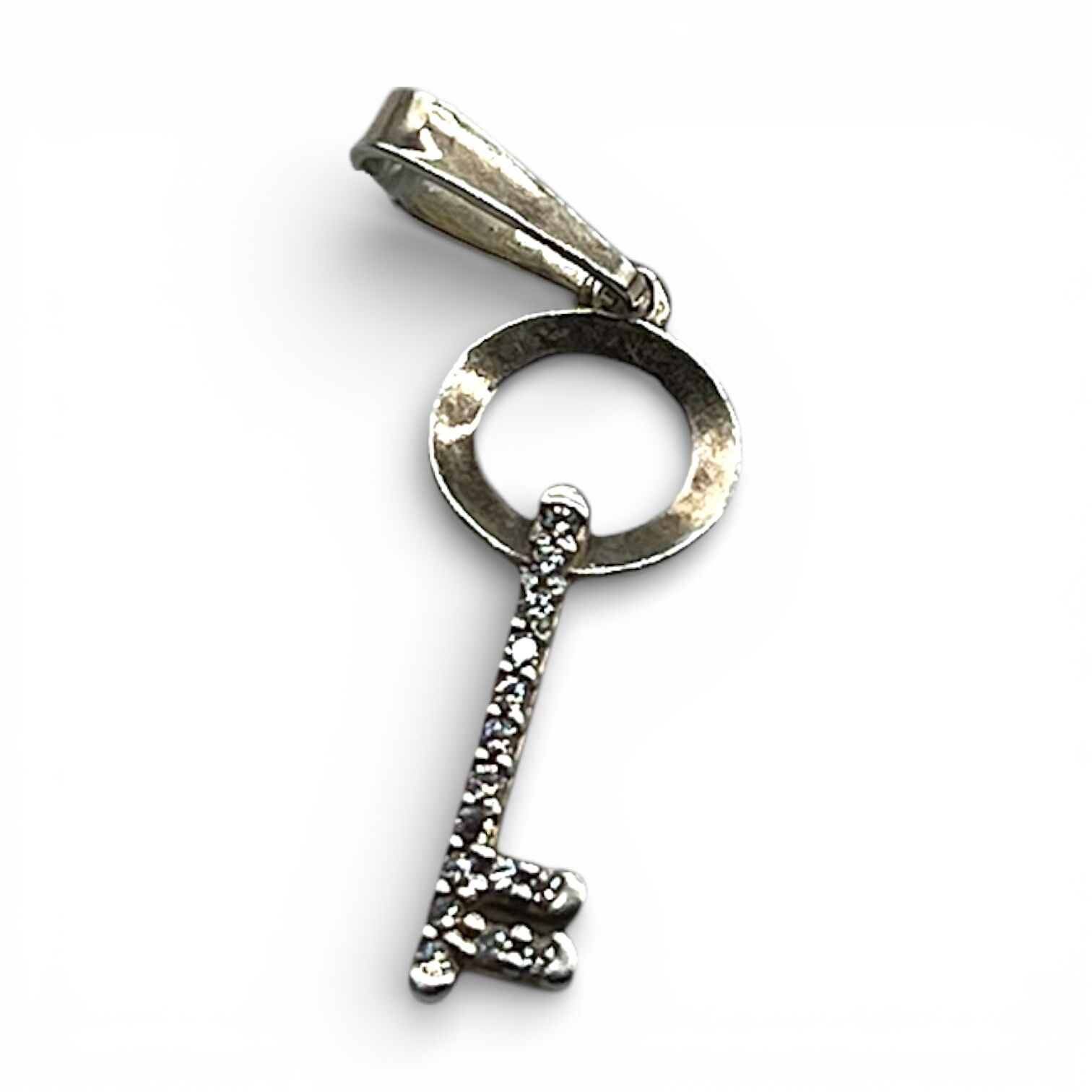 Срібна підвіска з фіанітами