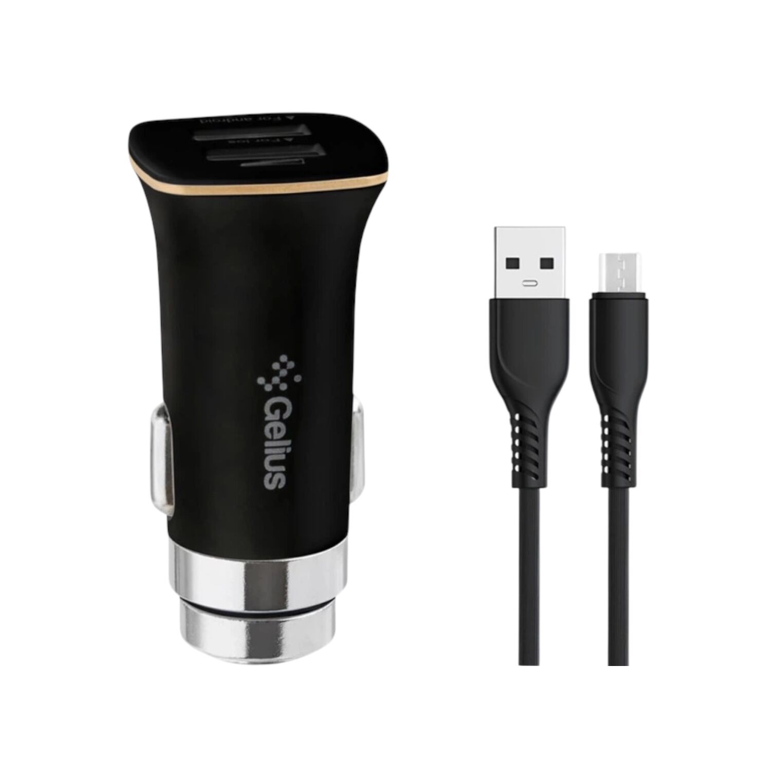 Автомобільний зарядний пристрій Gelius Apollo GP-CC01 3.1A + кабель MicroUSB