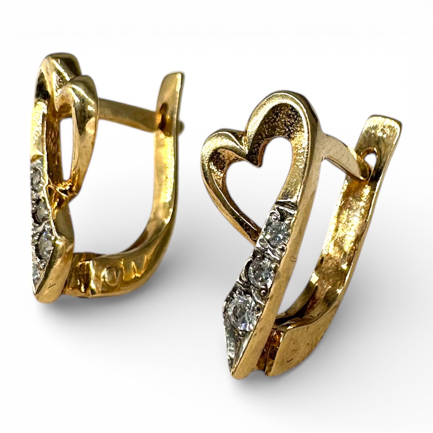 Золоті сережки з цирконами