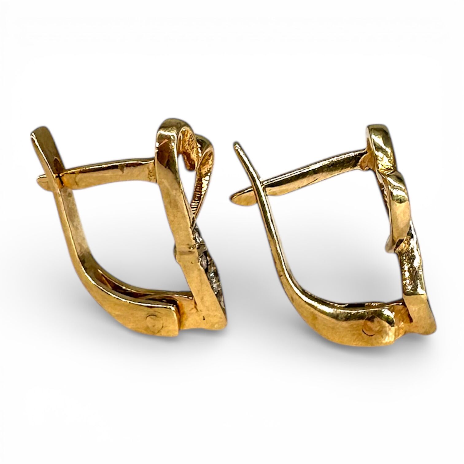 Золоті сережки з цирконами