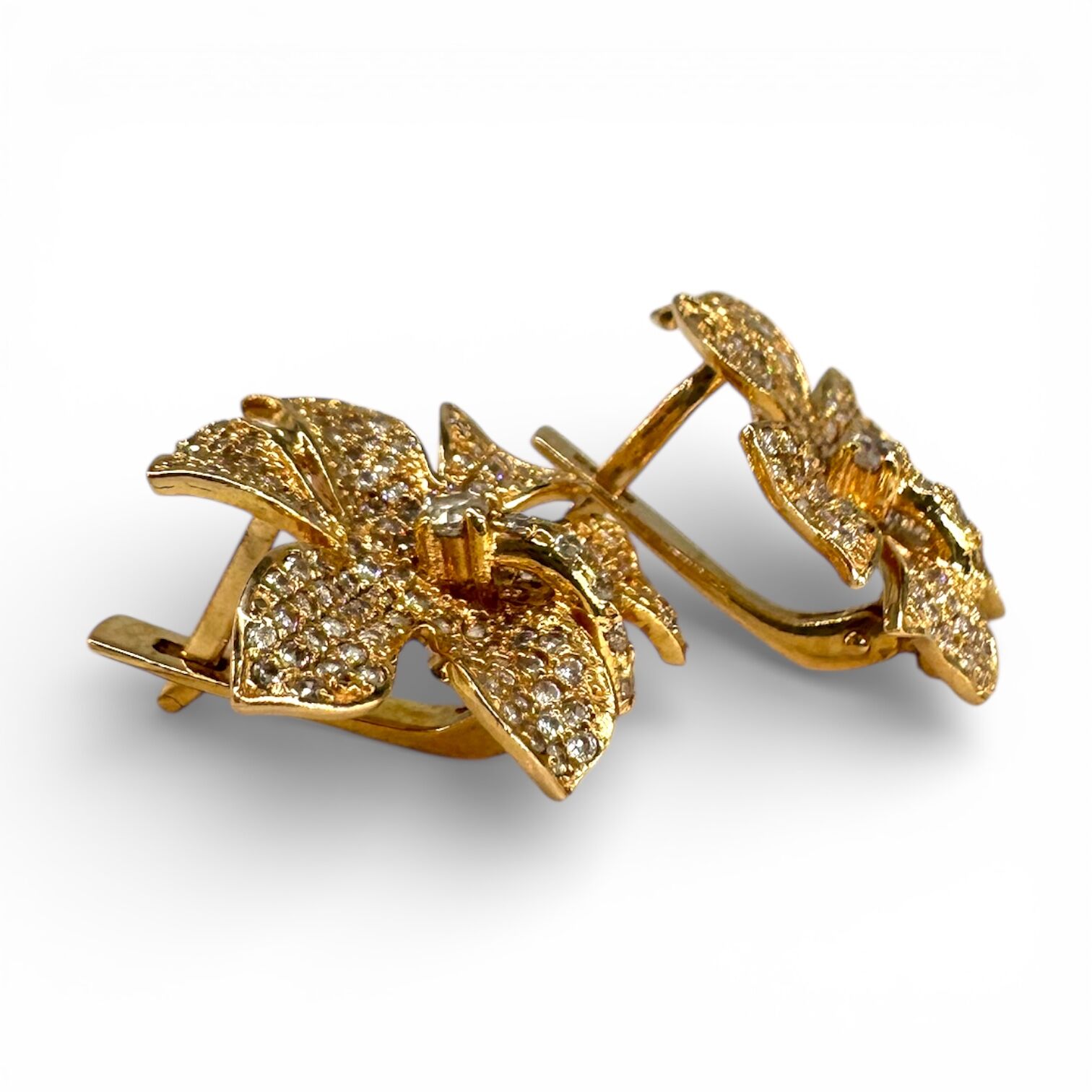 Золоті сережки з цирконами