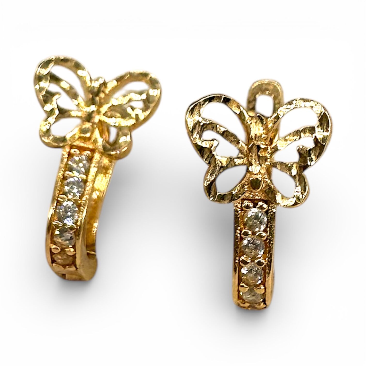 Золотые серьги с цирконами