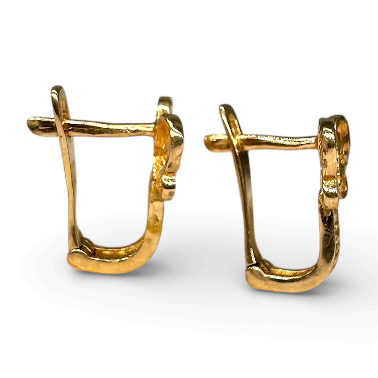 Золотые серьги с цирконами